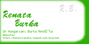 renata burka business card